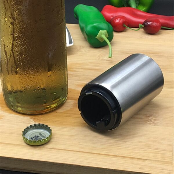 Destapador De Botellas De Cerveza Automático Acero Inoxidable - Imagen 2