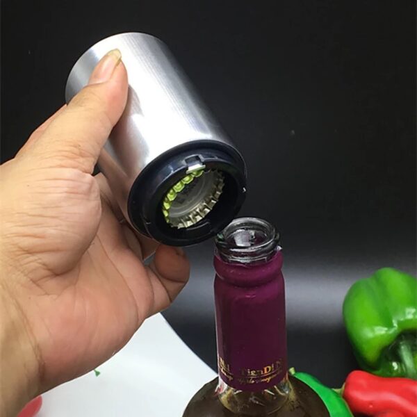Destapador De Botellas De Cerveza Automático Acero Inoxidable - Imagen 4