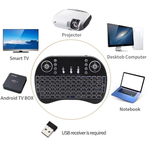 Mini Teclado Bluetooth Con Touchpad y Teclado i8 - Imagen 5