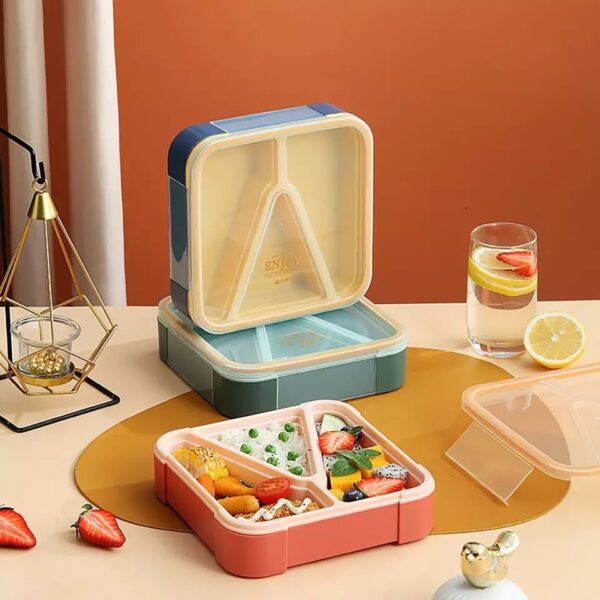 Lonchera Con 3 Compartimentos, Para Niños y Adultos - Imagen 3