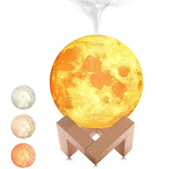 Lámpara de Luna 3D con Humidificador