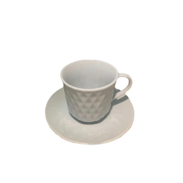 Set de Taza 6/1 de Porcelana con Platillos