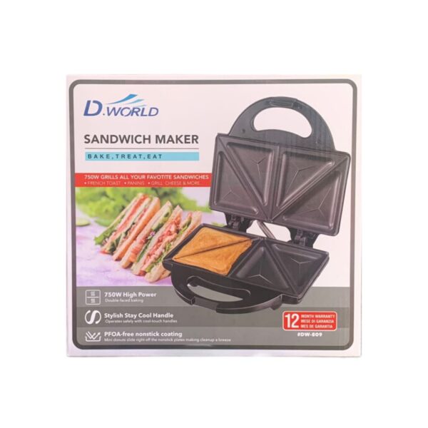 Sandwichera GRILL D.WORLD DW-809 - Imagen 4