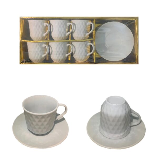 Set de Taza 6/1 de Porcelana con Platillos - Imagen 7