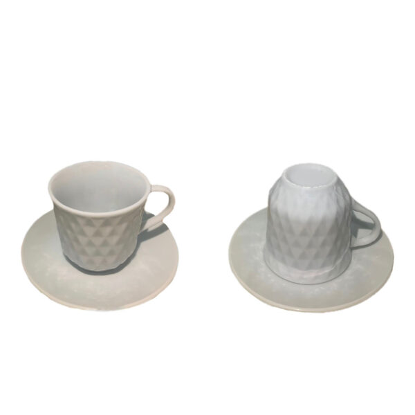 Set de Taza 6/1 de Porcelana con Platillos - Imagen 3