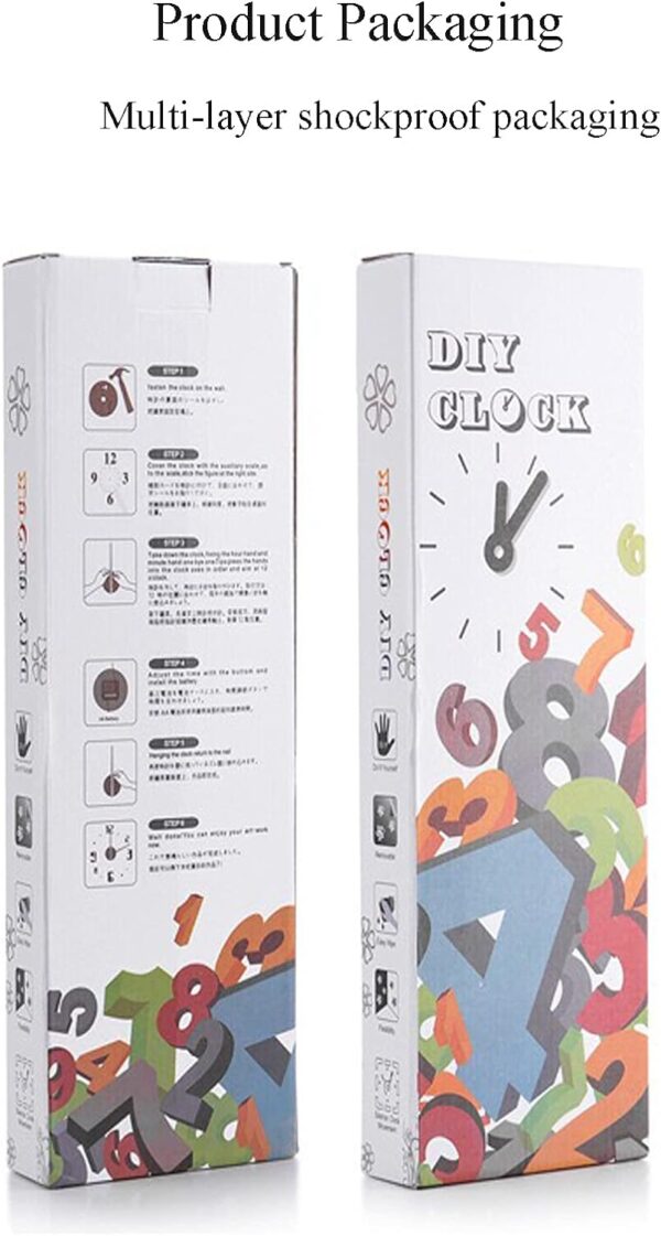 Reloj de Pared 3D DIY con Números Arábigos - Imagen 6