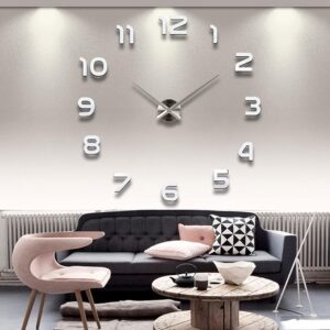 Reloj de Pared 3D DIY con Números Arábigos