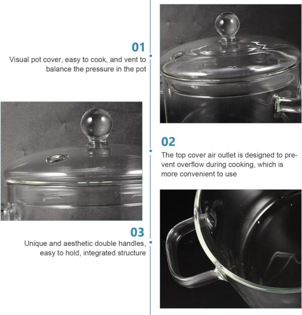 Olla de Cristal para Cocinar de 1500ml - Imagen 8