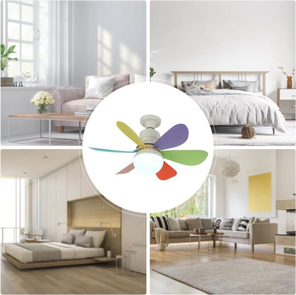 Ventilador de Techo con Luz LED y Control Remoto - Imagen 7