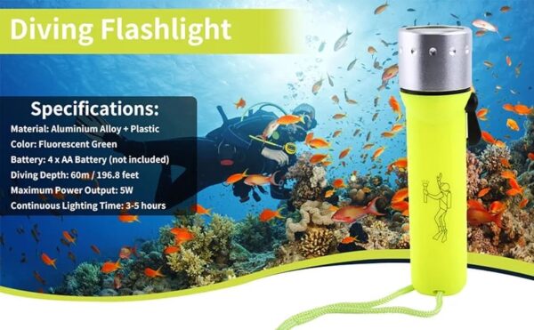 Linterna Impermeable para Buceo y Actividades al Aire Libre - Imagen 10