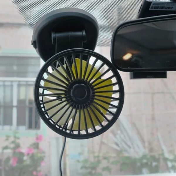 Abanico Para Vehículo 12V con Ajuste de 360° y Tres Velocidades - Imagen 2