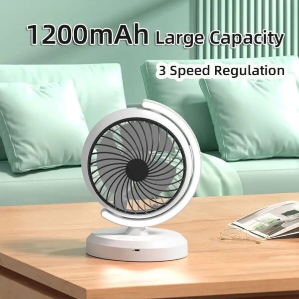 Abanico Recargable con Luz Nocturna - Imagen 6