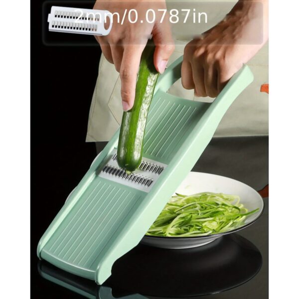 Set de Rebanador de Vegetales Manual con 5 Cuchillas y Pelador - Imagen 4