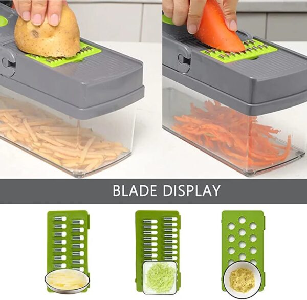 Cortador de Vegetales Multifuncional de 14 Piezas - Imagen 4