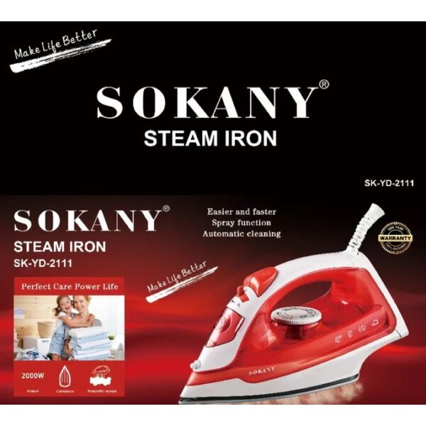 Plancha Eléctrica de Vapor SOKANY con Función de Pulverización - Imagen 5