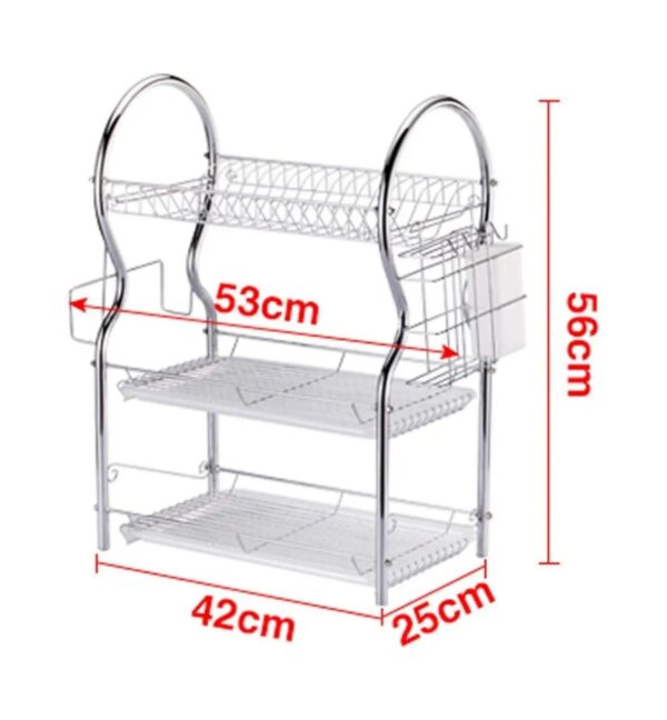 Escurridor Cromado de 3 Niveles: Organización y Limpieza en tu Cocina - Imagen 5